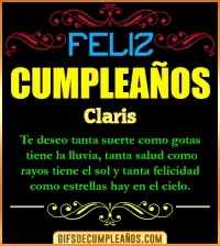GIF Frases de Cumpleaños Claris